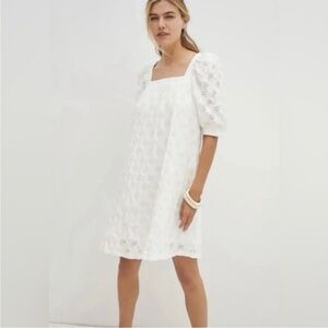 Elegant White Eyelet Dress
